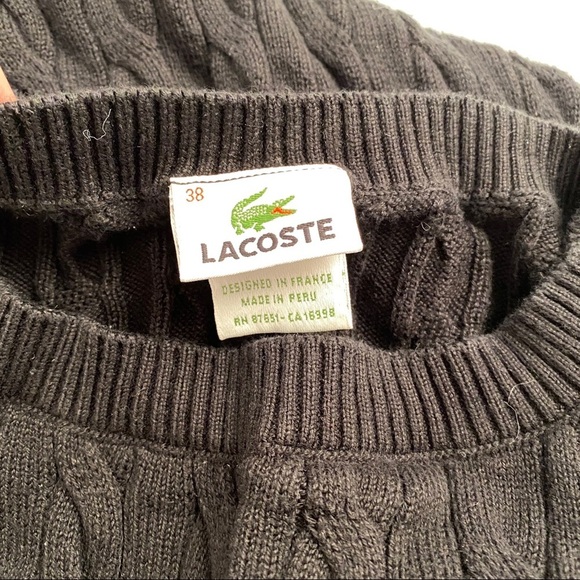 Lacoste black cable knit sweater 38 - Picture 5 of 11